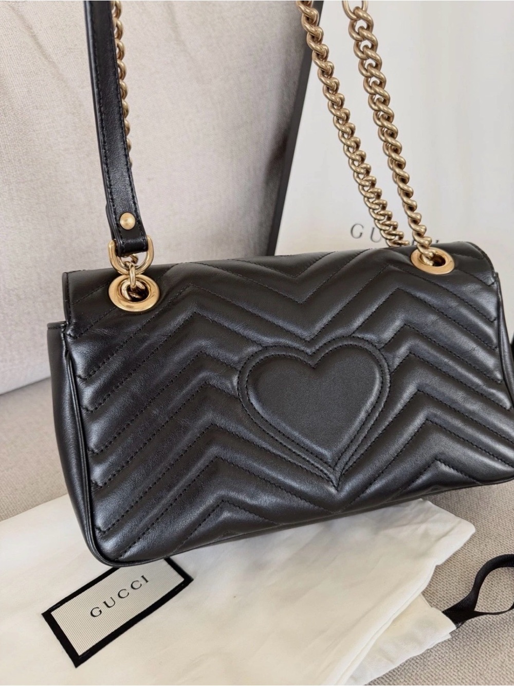 Gucci Mormont Small Shoulder bag Black Leather